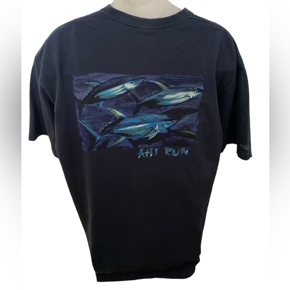 CRAZY SHIRTS Hawaii “Ahi Run” Fish Tee Shirt Men XL - Picture 1 of 9